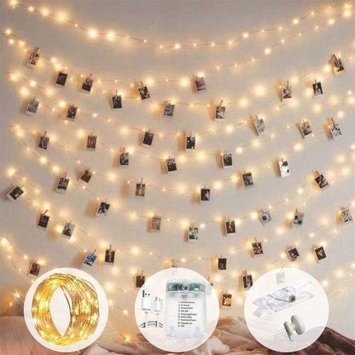 10M 100 Lamp Beads 8 Modes Warm White Fairy String Light