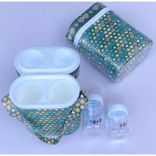 Baby Bottle Warmer With Two Bottles-Green