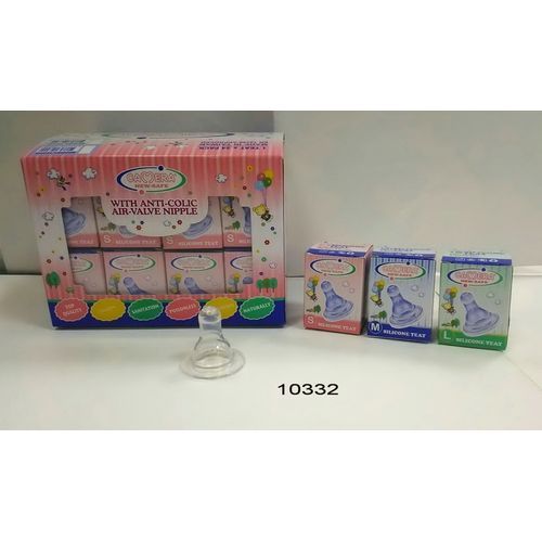BPA Free Feeding Baby Nipple- Clear.