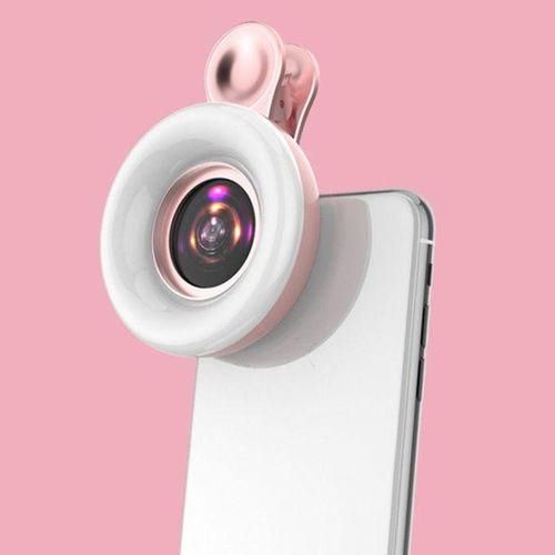 Mobile Phone Fill Light 15x Macro Lens Portable Mini For Android Pink