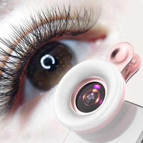 Mobile Phone Fill Light 15x Macro Lens Portable Mini For Android Pink
