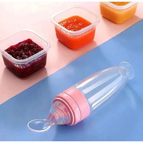 Momeasy Baby Silicone Food Dispenser Squeezer 90Ml-Pink