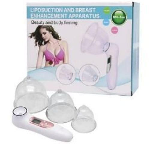 Electric Liposuction And Breast Massager Enhancement Apparatus Chest Massage Stimulator, Bust Lift Up Machine,for Breast Dysplasia, Flat Breasts, Sagging Breasts,Home Breast Care Device -Clear