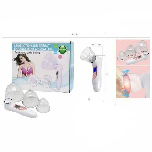 Electric Liposuction And Breast Massager Enhancement Apparatus Chest Massage Stimulator, Bust Lift Up Machine,for Breast Dysplasia, Flat Breasts, Sagging Breasts,Home Breast Care Device -Clear