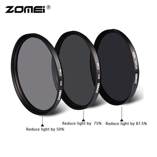 Zomei Filtro Camera Filter Neutral Density Filter Nd2 4 8 Optical Resin Filter 52/55/58/62/67/72/77/82mm Filtro For Slr Dslr Len