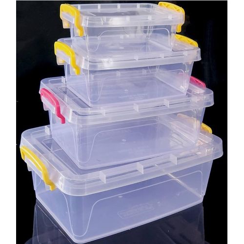 4 Pieces Of Air Tight Storage Plastic Tins