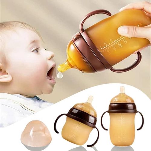 Baby Silicone Bottle Anti Colic Air Vent Wide Neck Natural Nursing Feeding Bottle For Newborn Infant BPA Free 250ml