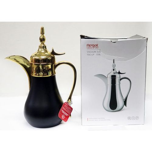 Breakable  0.8 Liters Vaccuum Flask With Unique Design-Black