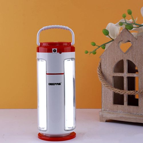 Geepas Rechargeable LED Lantern 10W-54 Super Bright LEDs, 7 Hours Working Camping Hiking & Emergency Use Dimmer function - Multicolor