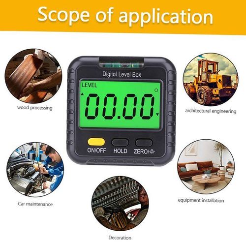 Digital Angle Finder Gauge 360 Degree Mini Digital Protractor Inclinometer Magnetic Angle Cube Electronic Level Box with LCD Display for Construction Automobile Repair Carpenter Craftsman Home