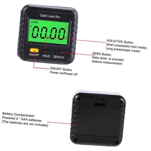 Digital Angle Finder Gauge 360 Degree Mini Digital Protractor Inclinometer Magnetic Angle Cube Electronic Level Box with LCD Display for Construction Automobile Repair Carpenter Craftsman Home