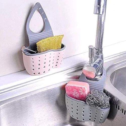 Sponge Holder and Sponge Drain Tray (2PIECE) with Adjustable Soap Holder for Sink Area Soap Holder for Kitchen Bathroom Prime Shop