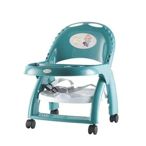 Baby Feeding Chair with wheels And Safety Belt - Multicolor