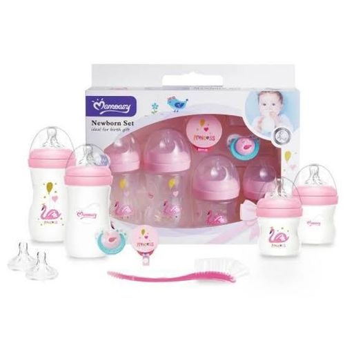 Momeasy New Born Bottle Feeding Set-Pink