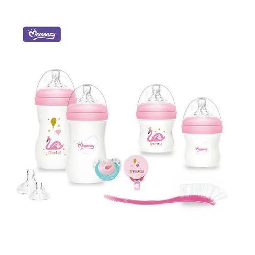 Momeasy New Born Bottle Feeding Set-Pink
