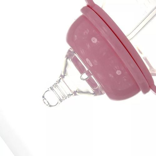 240ml Milk Glass Baby feeding Bottle - Multi-colours.