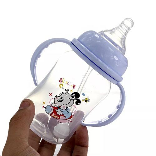 240ml Milk Glass Baby feeding Bottle - Multi-colours.