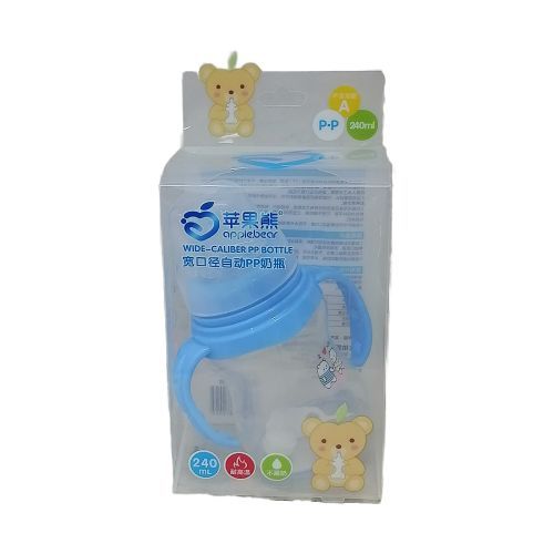 240ml Milk Glass Baby feeding Bottle - Multi-colours.