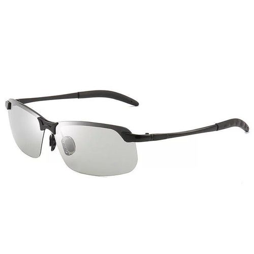 2021 new smart color-changing polarized sunglasses 3043 men's day and night dual-use driving fishing night vision sunglasses Black frame color change film NO5114