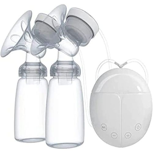 Beauenty Double Electric Breast Pump With Milk Bottle Convenient USB PP BPA free Powerful Breast Pumps Baby Breast Feeding (A)