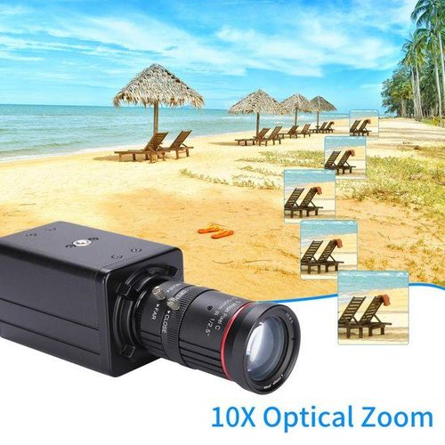 4K HD Camera Computer Camera USB Webcam 10X Optical Zoom Manual Focus Auto Exposure Compensation  Comaptible With Window XP/7/10 Linux Android Plug & Play With Microphone Tripod For Video Conference Online Teaching Chatting Live Webcasting