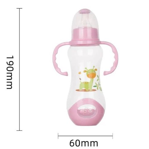 2 Pieces Big Plastic Baby Feeding Bottles Of 240ML Designs Vary-Multicolours