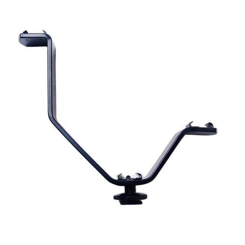 2017 Sell Well Triple Hot Shoe V Mount Flash Bracket For Video Lights Microphones Or Monitors On Cameras And Camcorders