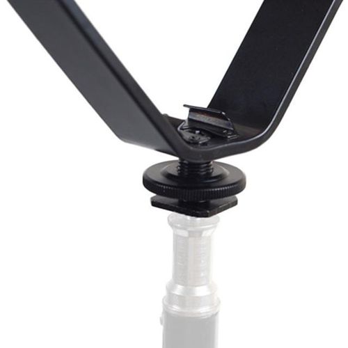 2017 Sell Well Triple Hot Shoe V Mount Flash Bracket For Video Lights Microphones Or Monitors On Cameras And Camcorders