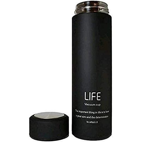 Life Home Thermos Tea Vacuum Flask With Filter Stainless Steel - Black