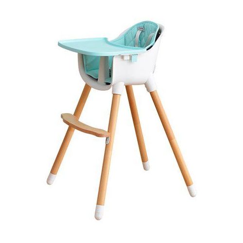 Baby High Chair, Perfect 3 in 1 Convertible Wooden High Chair with Cushion, Removable Tray, and Adjustable Legs for Baby & Toddler