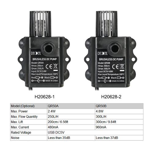 USB DC5V 4.8W Ultra-quiet Mini Brushless Water Pump