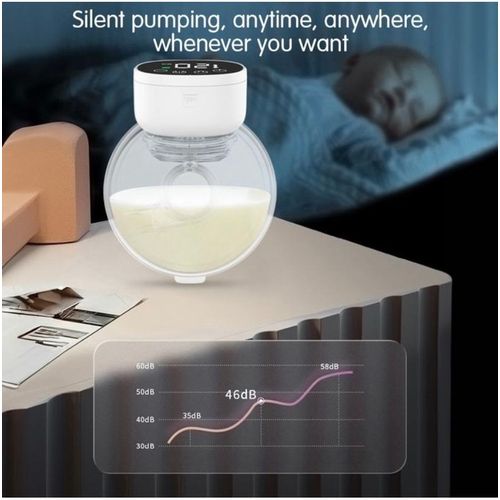 Dr Gym Wearable Electric Breast Pump, 4 Modes12 Levels Adjustable with Breastmilk Storage Bag Hands-Free Breast Pump, LED Touch Display Portable Breast Pump