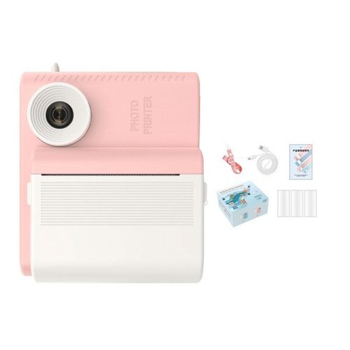 Digital Camera Child Gift With Paper Rolls Instant Pink