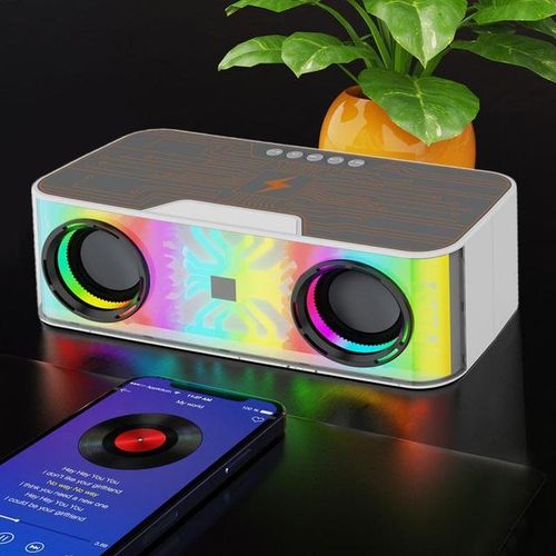 Wireless Speaker With Bass Outdoor Speaker With Stereo Sounds Wireless Mini Speaker Fm Radio With Led Lights Stereo Sounds