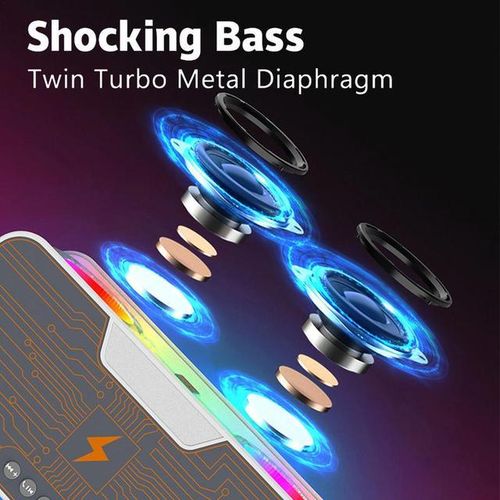 Wireless Speaker With Bass Outdoor Speaker With Stereo Sounds Wireless Mini Speaker Fm Radio With Led Lights Stereo Sounds