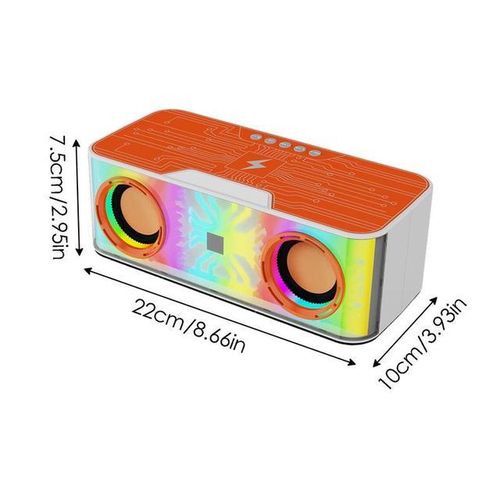 Wireless Speaker With Bass Outdoor Speaker With Stereo Sounds Wireless Mini Speaker Fm Radio With Led Lights Stereo Sounds