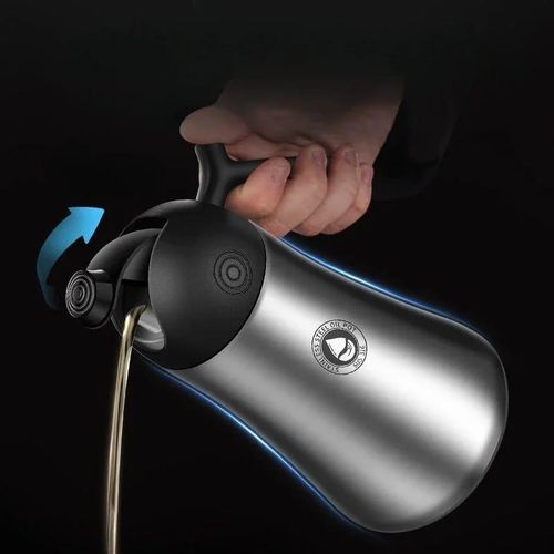 500ml Coffee Pot Air Tight Leak Resistant, Double-Wall Vacuum Insulated Tea Flask Kettle- Silver