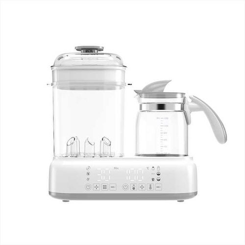 4-in-1 Bottle Warmer Baby with Intelligent Temperature Control Steriliser for Baby Bottles with Dryer Baby Kettle Milk Warmer Baby Gift for Newborns - White