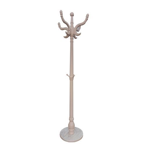 Genuine Executive Wooden Coat Hunger With Marble Stand- White Colour