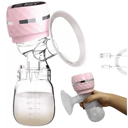 Rechargeable Electric Breast Pump For Pumping Milk From Mother's Breast-Multicolour