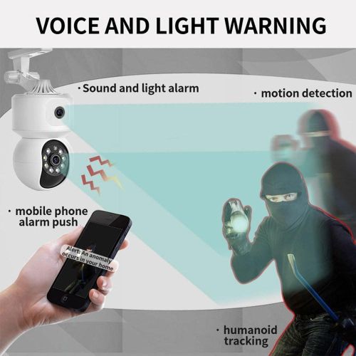 1080P HD Wireless Security Camera WiFi Camera with 360°Motion Tracking IR Night Vision 2-Way Audio - uk My