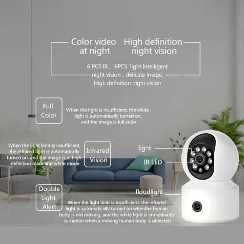 1080P HD Wireless Security Camera WiFi Camera with 360°Motion Tracking IR Night Vision 2-Way Audio - uk My