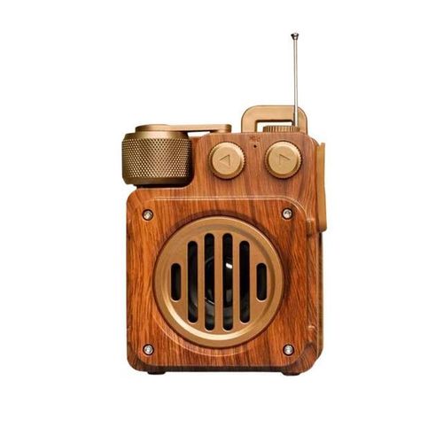 As20 Retro Bluetooth-Compatible Speaker Outdoor Portable Wireless Strong Bass Fm Radio Built-In Microphone Sound Box Subwoofer
