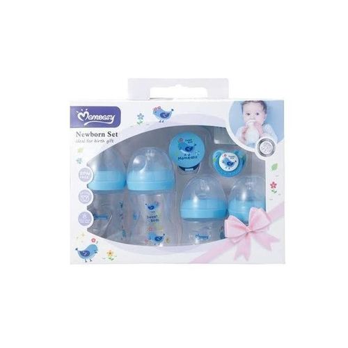 Momeasy New Born Baby Bottle Set-Blue, Color Varies