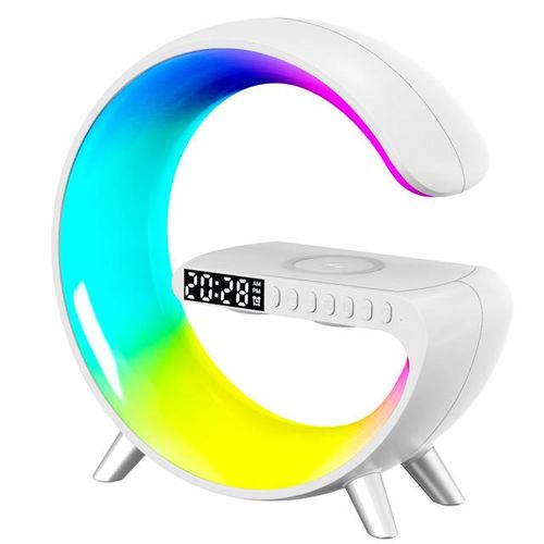 Multifunctional Wireless Charger Alarm Clock Speaker App Rgb Light Fast Charging Station For Iphone 11 12 13 14 Samsung