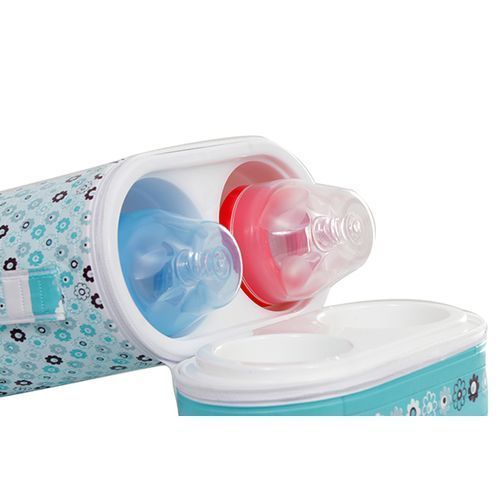 Baby Bottle Warmer, Comes with 2 Feeding Bottles - Turquoise