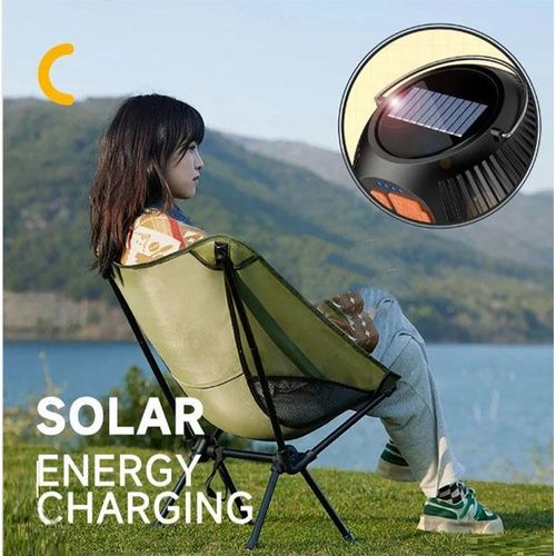 Solar Light With 2 Color Dimming Function - Has White And Warm Light, -Black