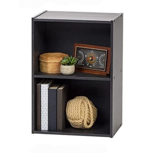 Office Bookshelf 2 Shelves- Black Colour