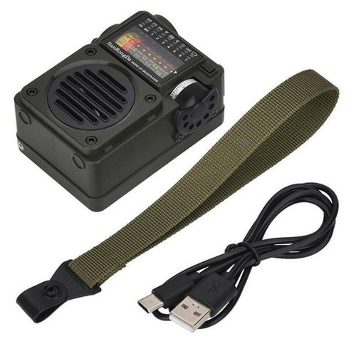 Hrd-700 Radio Am/fm/sw Mini Music Player Rechargeable Portable Receive Signal Bt Speaker Retro With Retractable Metal Antenna