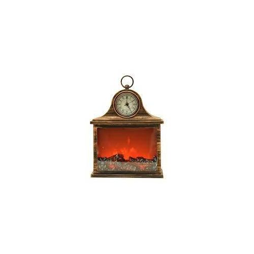 LED Flame Lantern Lamps Simulated Fireplace Nights Light Flame Effect Electronic Desktop Clock Light Indoor Outdoor Decoration -Multicolor